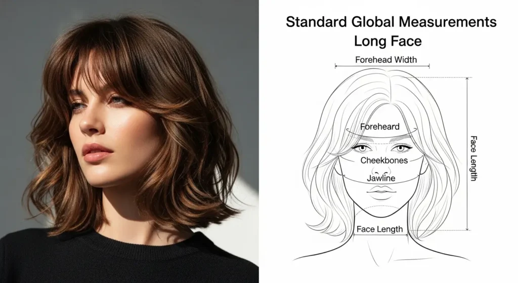 أفضل قص متوسط إلى قصير بطبقات جانبية لتوازن الوجه الطويل قص متوسط إلى قصير بطبقات جانبية وتوازن بصري للوجه الطويل