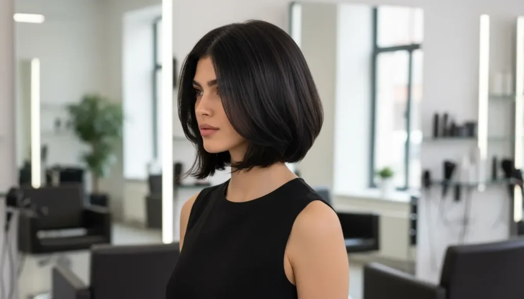 أفضل قصات شعر كاريه مدرج لإطلالة أنثوية هندسية جذابة قصات شعر كاريه مدرج بطبقات هندسية ومنسابة