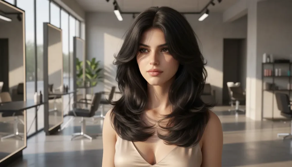 أفضل قصات شعر مدرج سبع طبقات لإطلالة متدرجة وحركة فريدة قصات شعر مدرج سبع طبقات بطبقات متداخلة جذابة