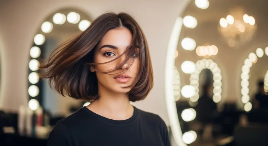 أفضل قصات شعر مدرج قصير للوجه البيضاوي لإطلالة أنيقة قصات شعر مدرج قصير للوجه البيضاوي بطبقات ناعمة