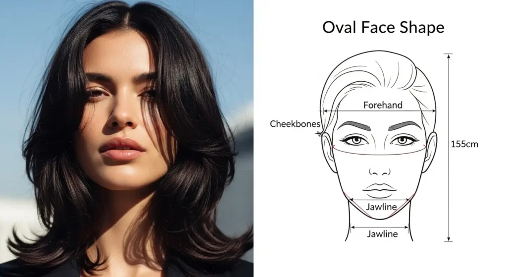 أفضل قص متوسط إلى طويل بطبقات ناعمة لإطلالة متناسقة للوجه البيضاوي قصات شعر مدرج للوجه البيضاوي بطبقات ناعمة ومتناسقة