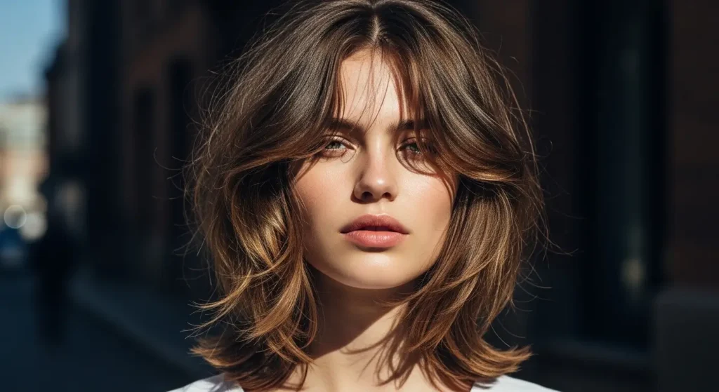 إطلالة شاج ناعم بطبقات عصرية تمنح الشعر حركة جذابة قصة شاج ناعم بتموجات طبيعية ولمسة فوضوية أنيقة