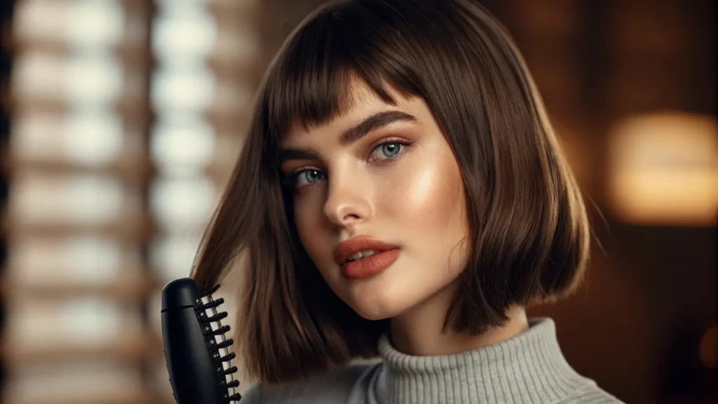 إطلالة كاريه قصير عصرية وجريئة تناسب الوجه البيضاوي كاريه قصير يبرز عظام الخد والرقبة بأسلوب أنثوي