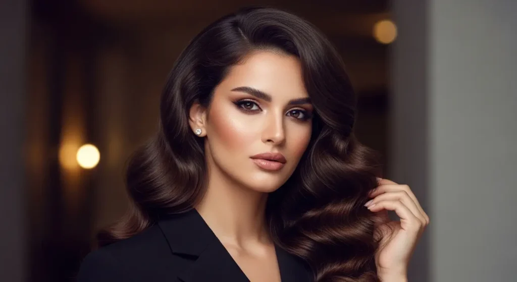 موجات شعر كبيرة تمنحك مظهراً أنيقاً وكثيفاً وجذاباً شعر بموجات كبيرة ناعمة وكثيفة بإطلالة فاخرة